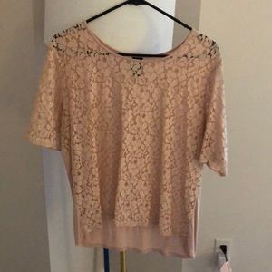 Pink lace blouse